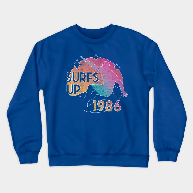 Surfs Up 1986 Crewneck Sweatshirt by BeanePod